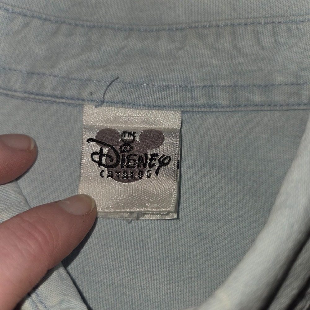 Collector Disney Pooh & Friends VTG Denim Shirt Medium Embroidered - Picture 6 of 7